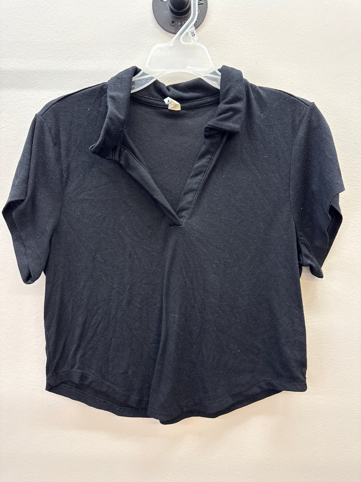 BL*0005 Black Ribbed Top - XL