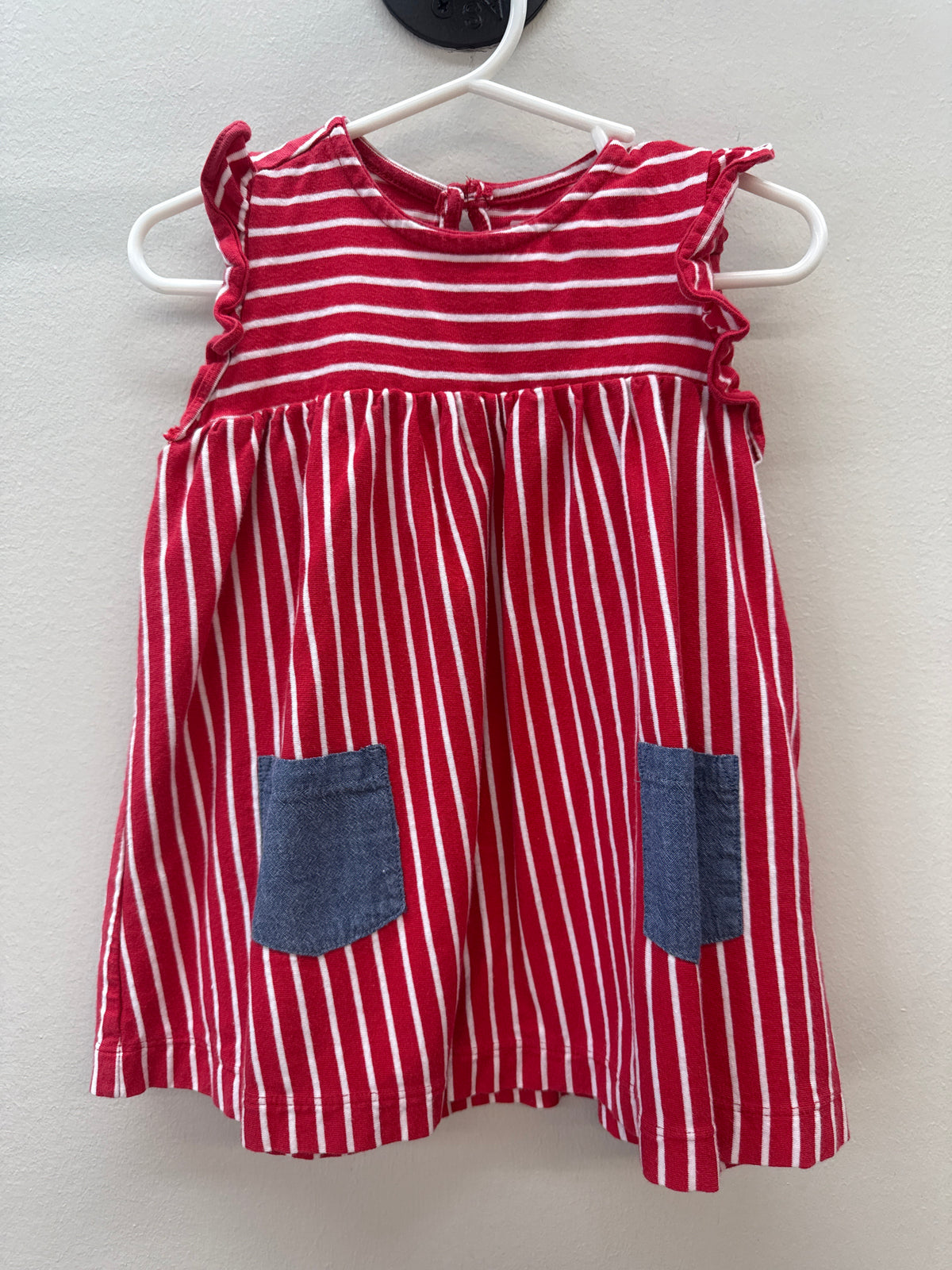 OR 0011 BabyGap Red Stripe Dress - 18-24 months