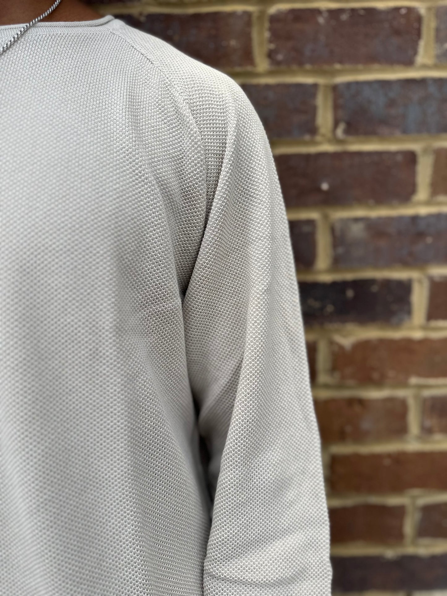 Long Sleeve Crewneck Pullover - Tan