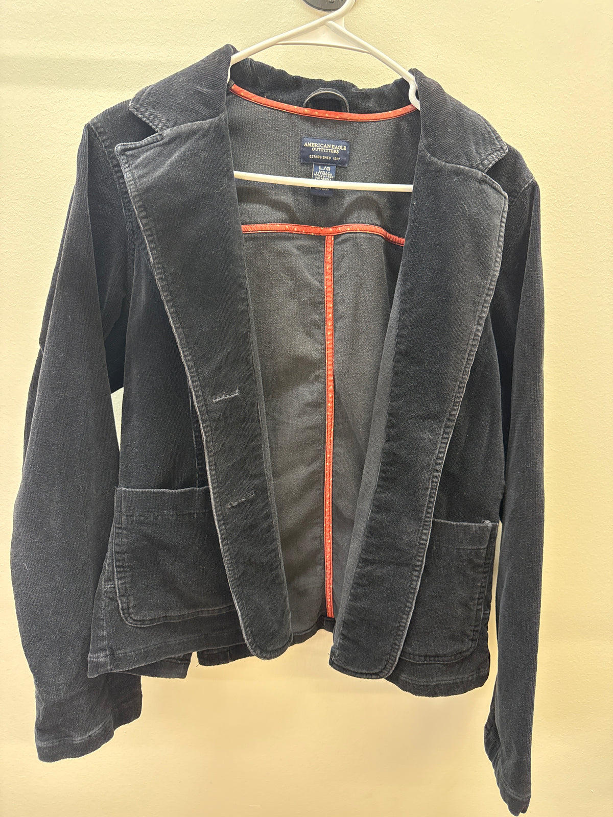 BL 0014 AE Black Corduroy Jacket - Large