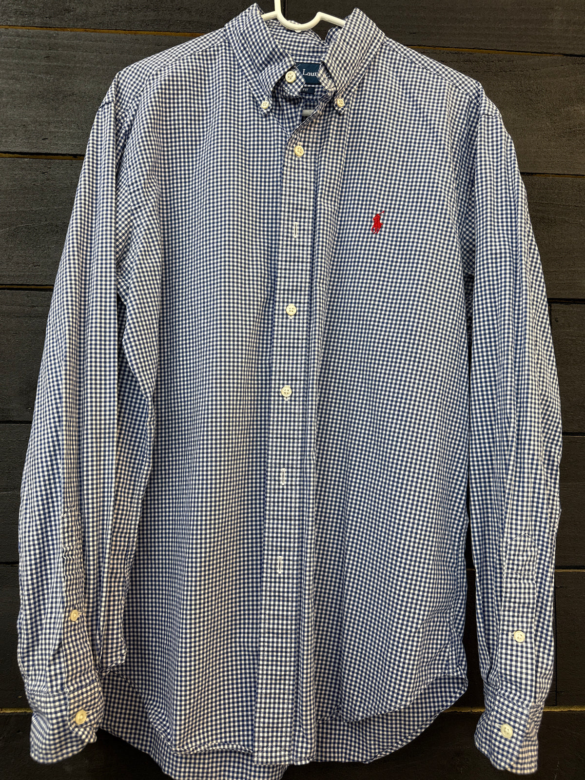 PK 0003 Ralph Lauren Button-Up Blue Check - Medium