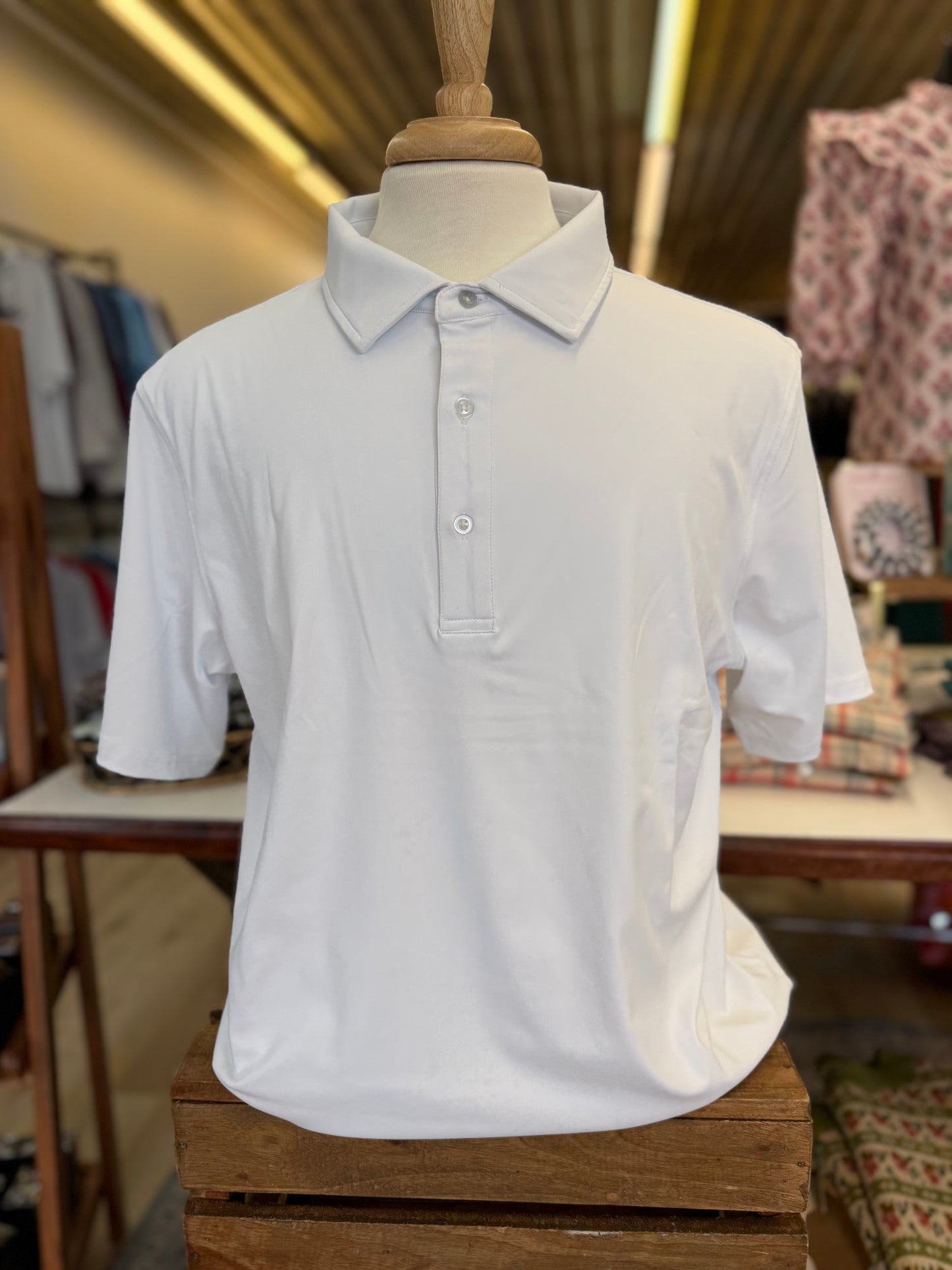 White Performance Golf Polo