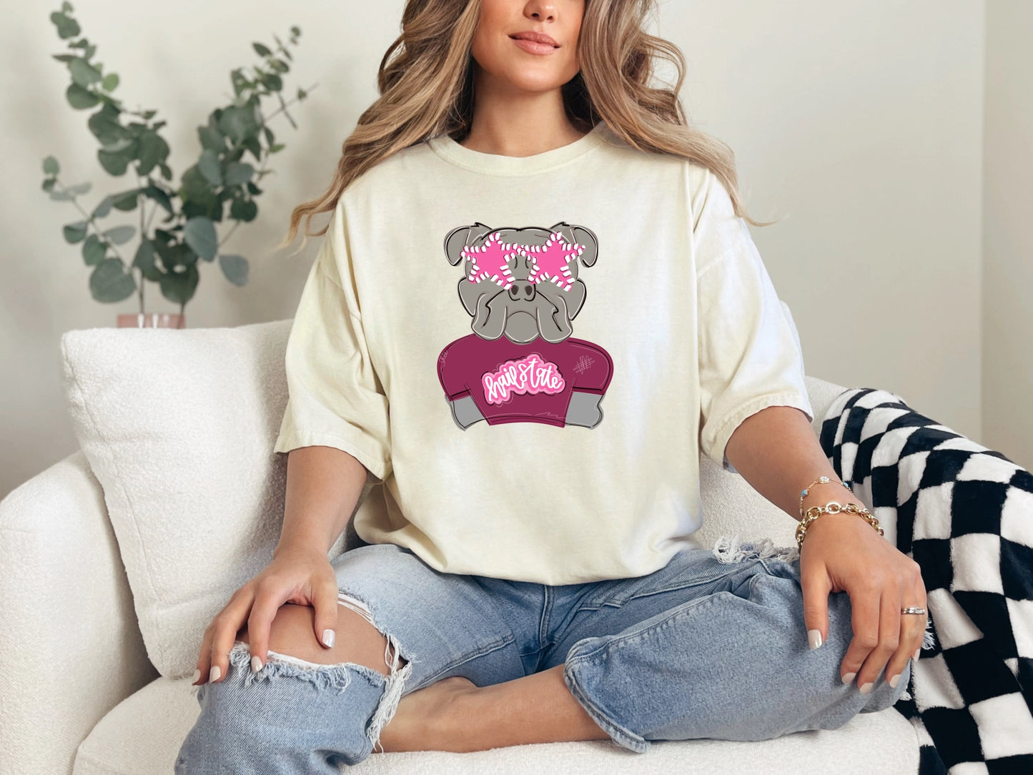 Preppy Drawn Bulldog Tee