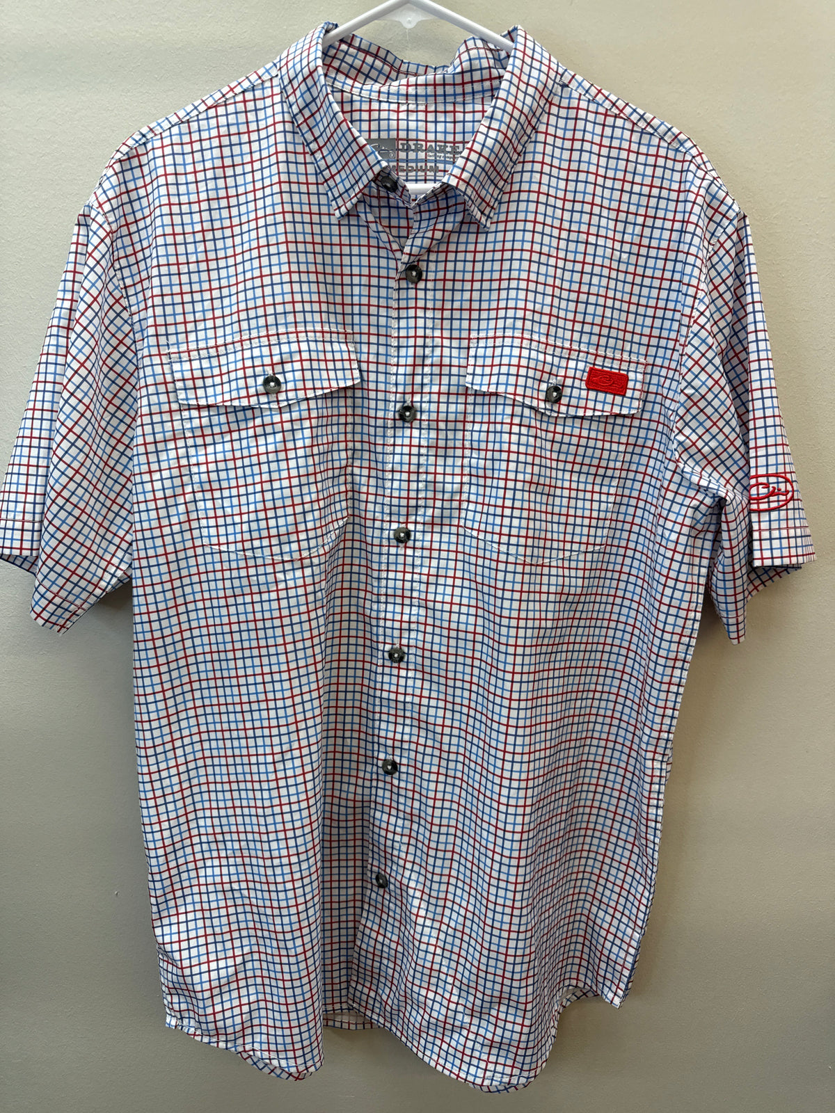 PK 0006 Drake Red/Blue Fishing Top - Medium