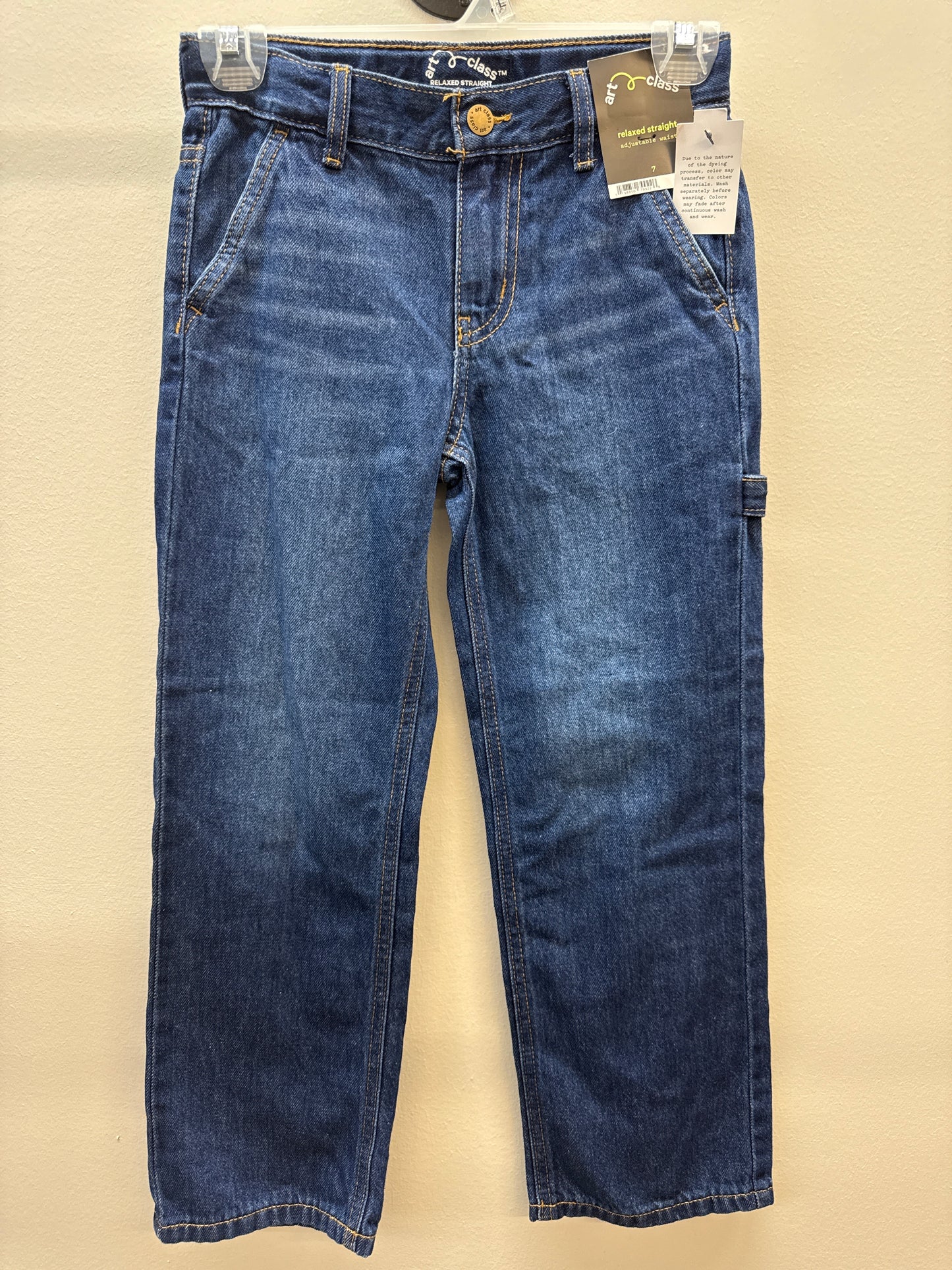 BL*0005 NWT relaxed straight denim pants - boys 7