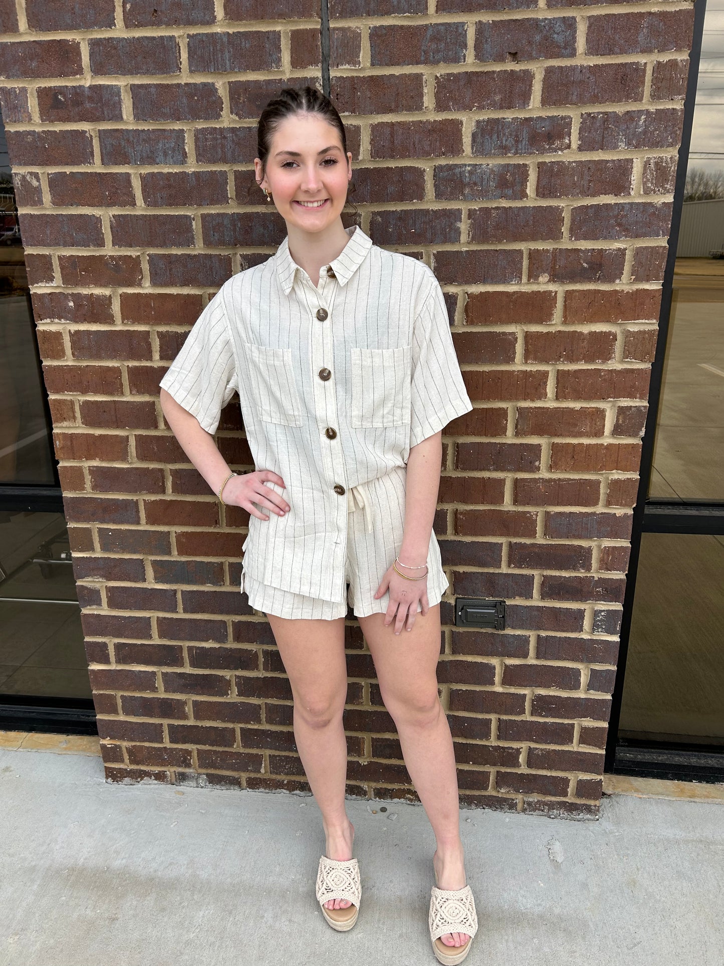 Linen Stripe Set
