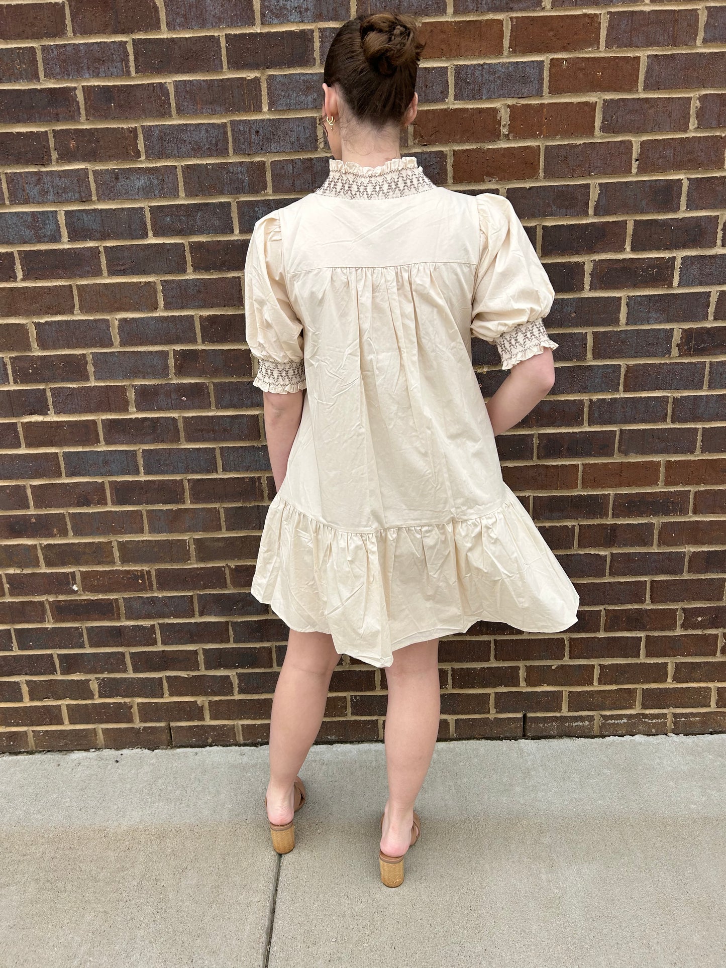 Ecru Smock Dress