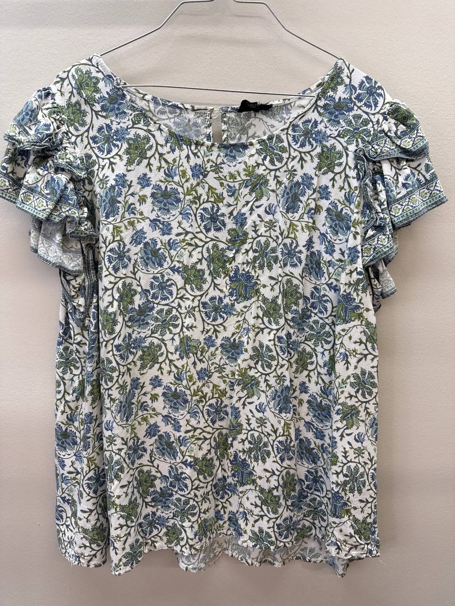 BL 0014 Garden Flutter Sleeve Top - 1XL
