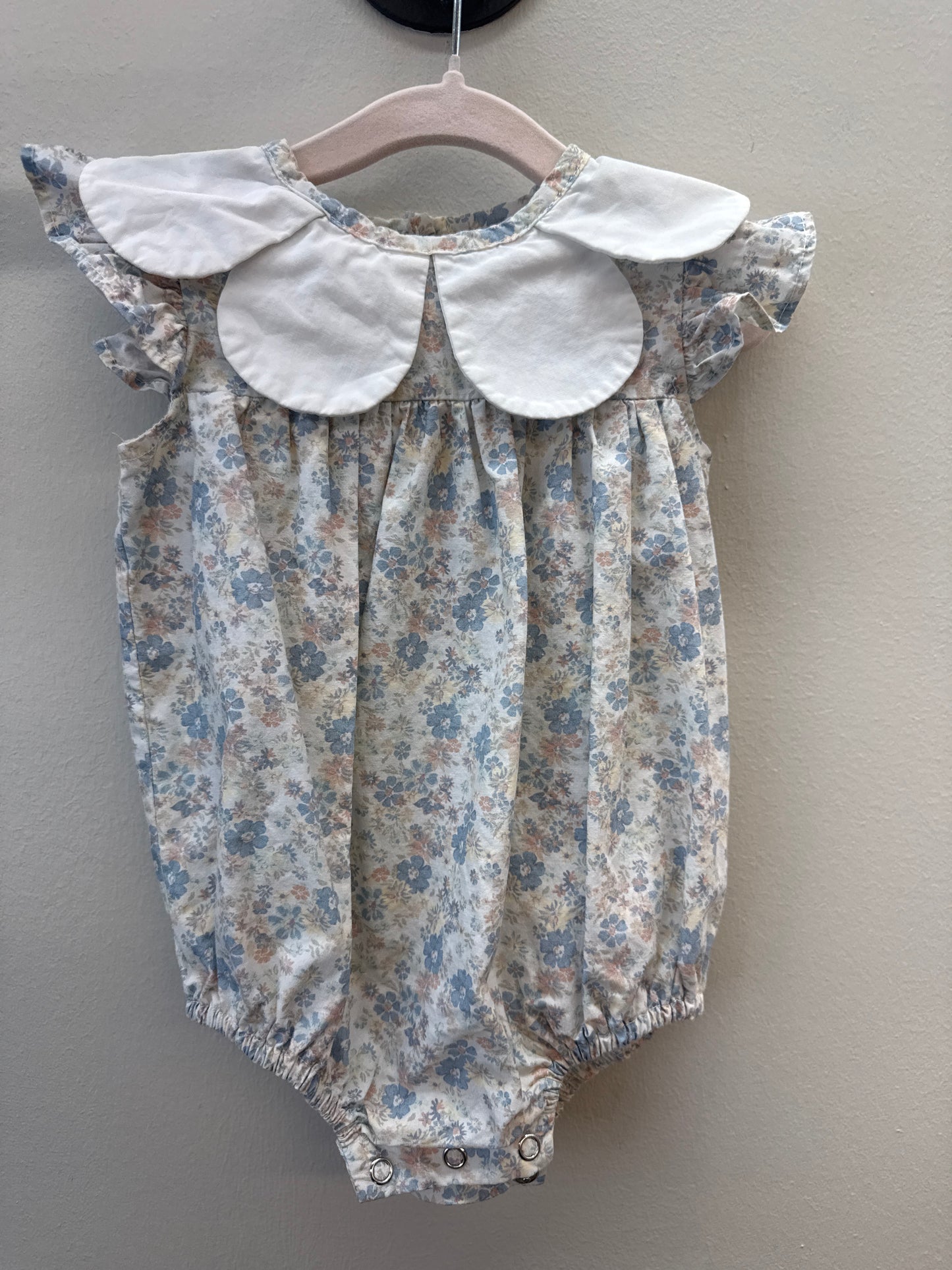 PK*0009 Stitchy Fish Floral Bubble - 3 month