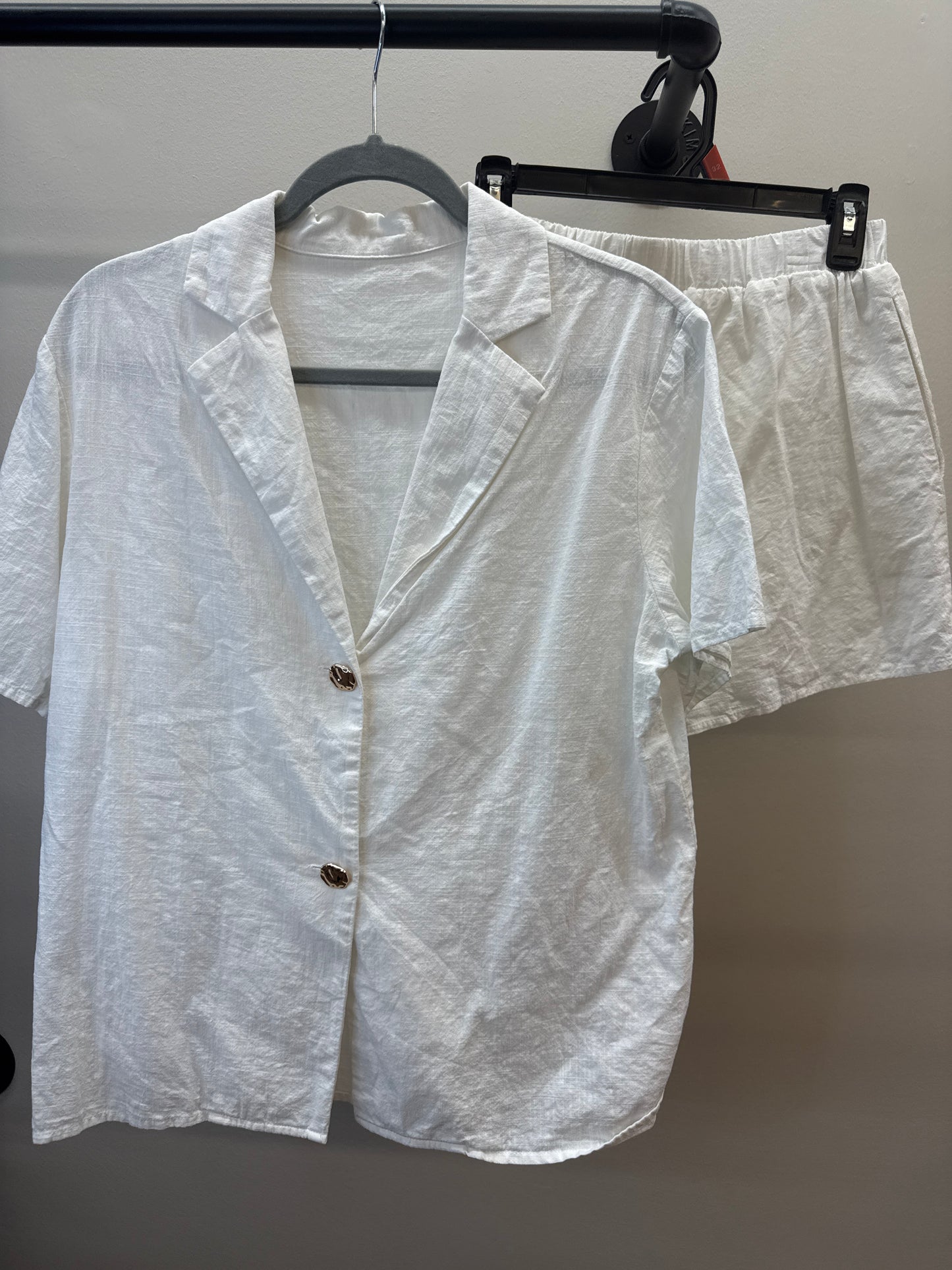 PK*0008 White Linen Short SET - Small