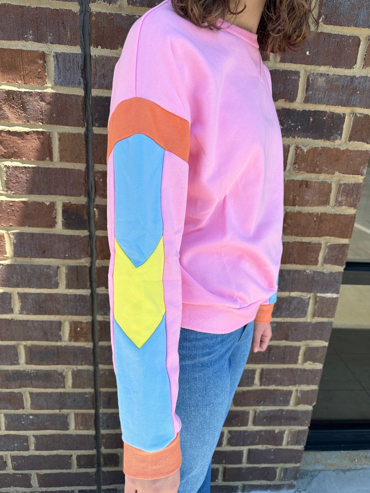 Pink Candy Colorblock Top