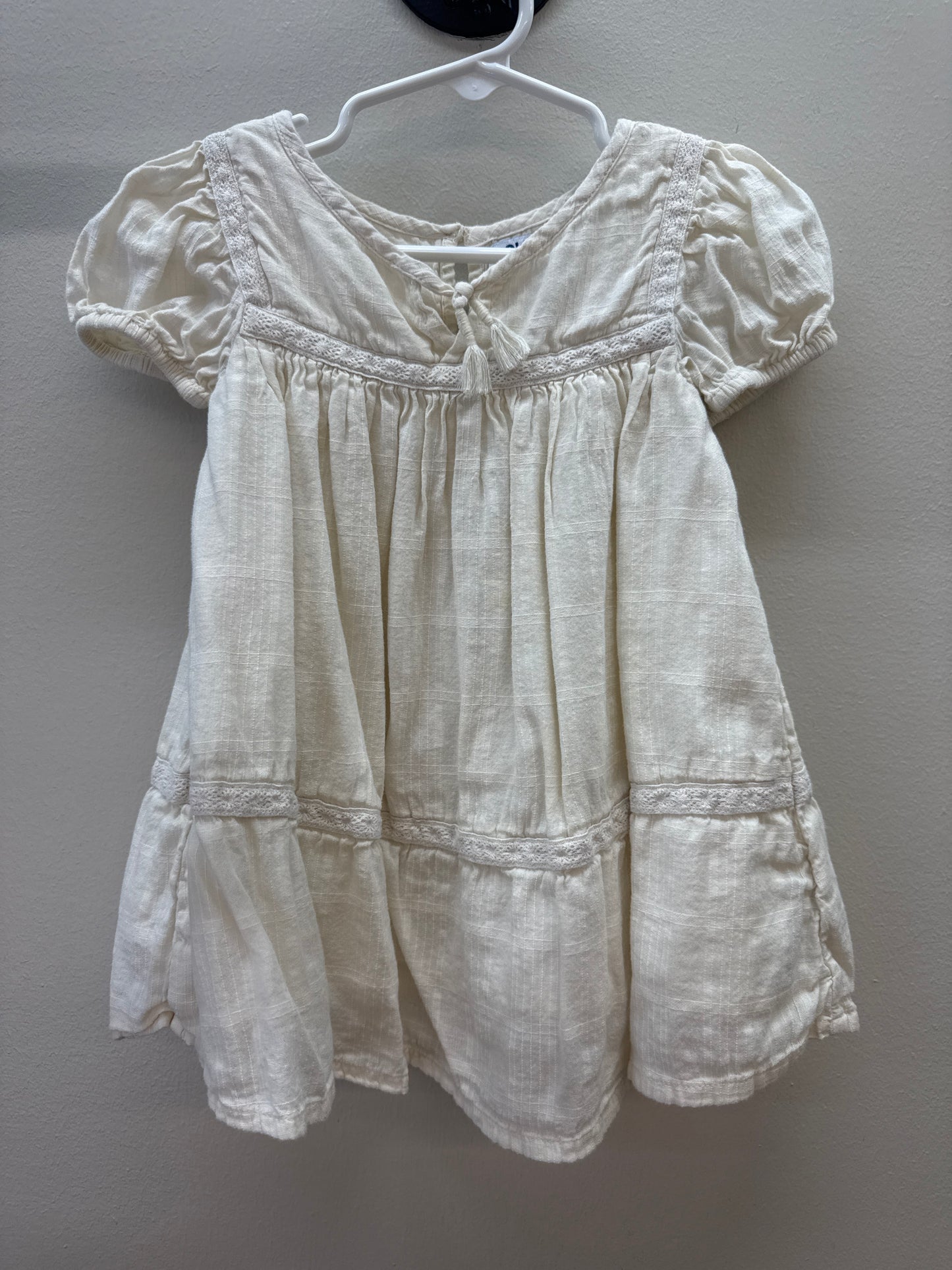 OR 0011 Cream Tiered Dress - 18-24 months
