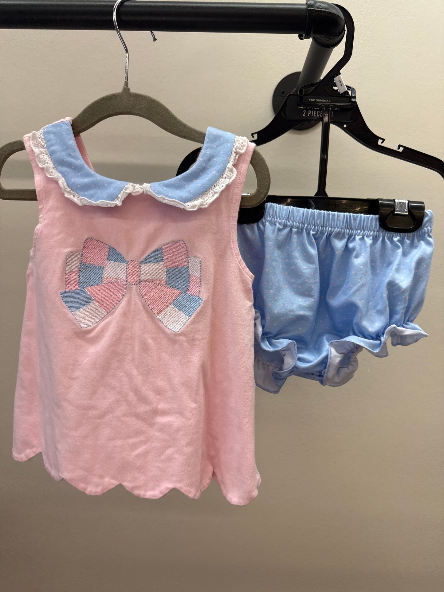 GR*0016 Pink Bow Bloomer Set - 2T