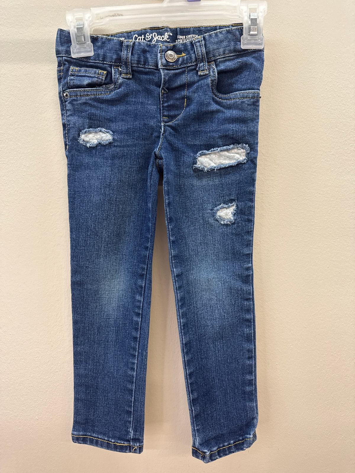 OR 0011 Flower Patch Skinny Jeans - 4T