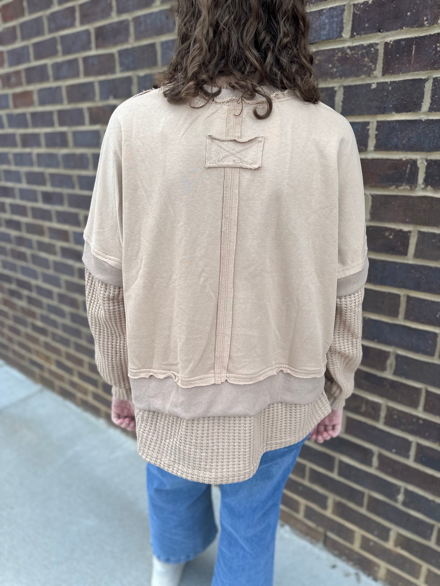 Contrast Sweatshirt Top