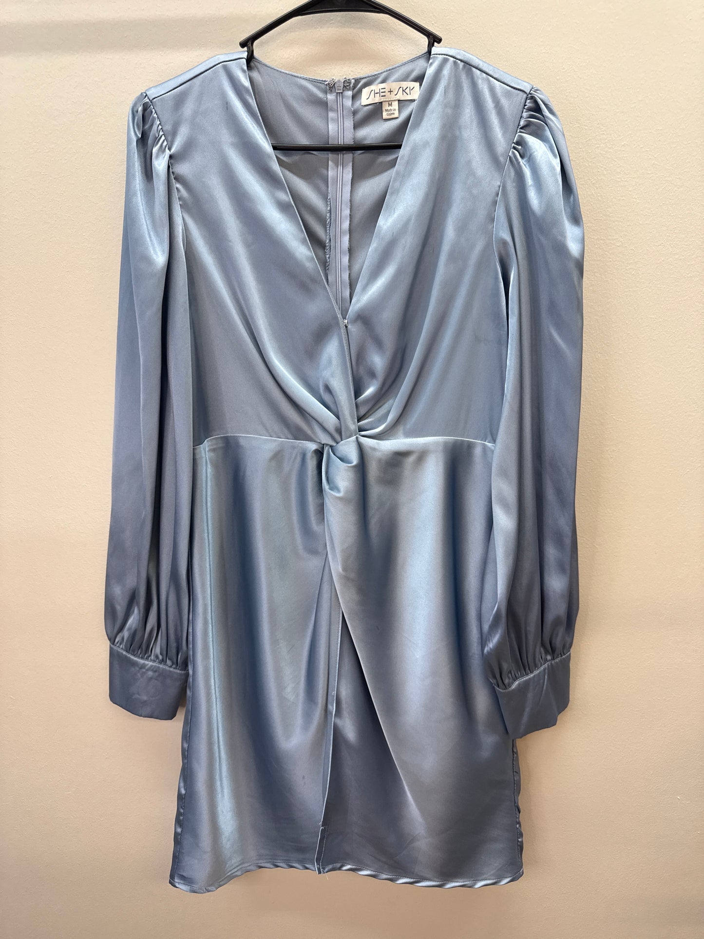 GR*0023 She+Sky Blue Silk Dress - Medium