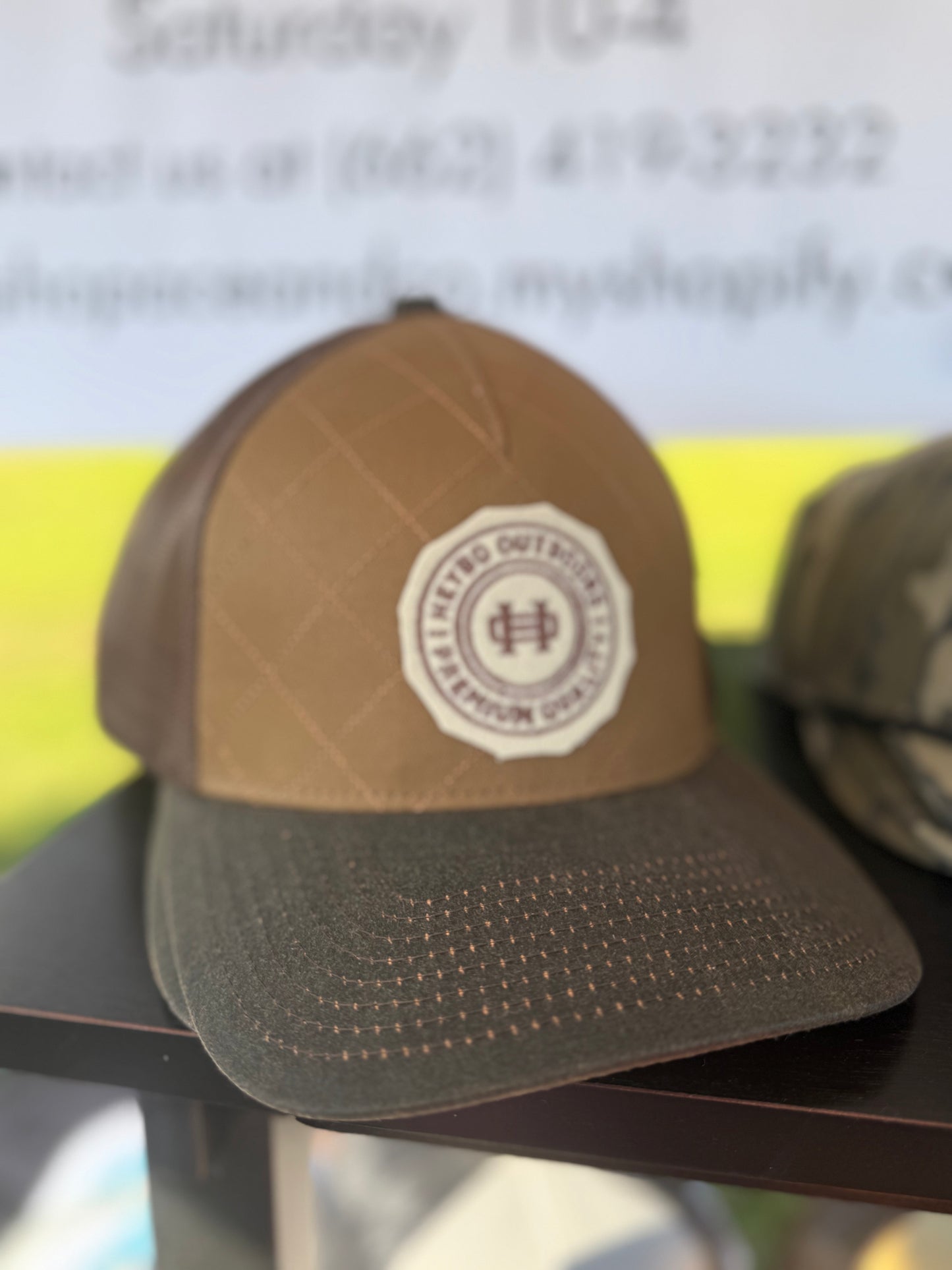 Camel Quilted Icon Trucker Hat