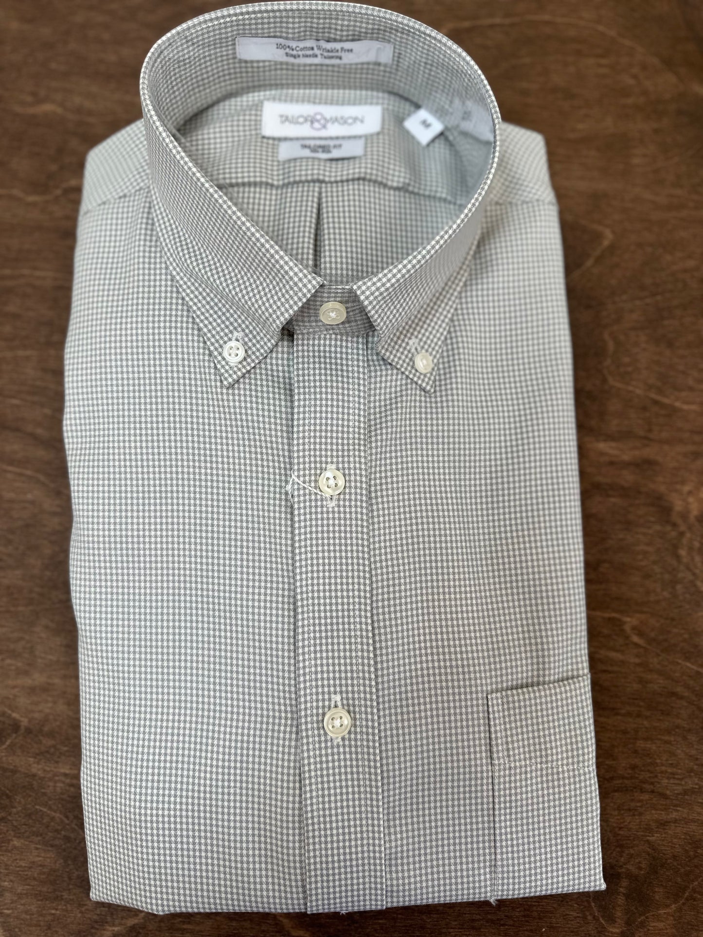 Light Sage Ridged LS Button Down