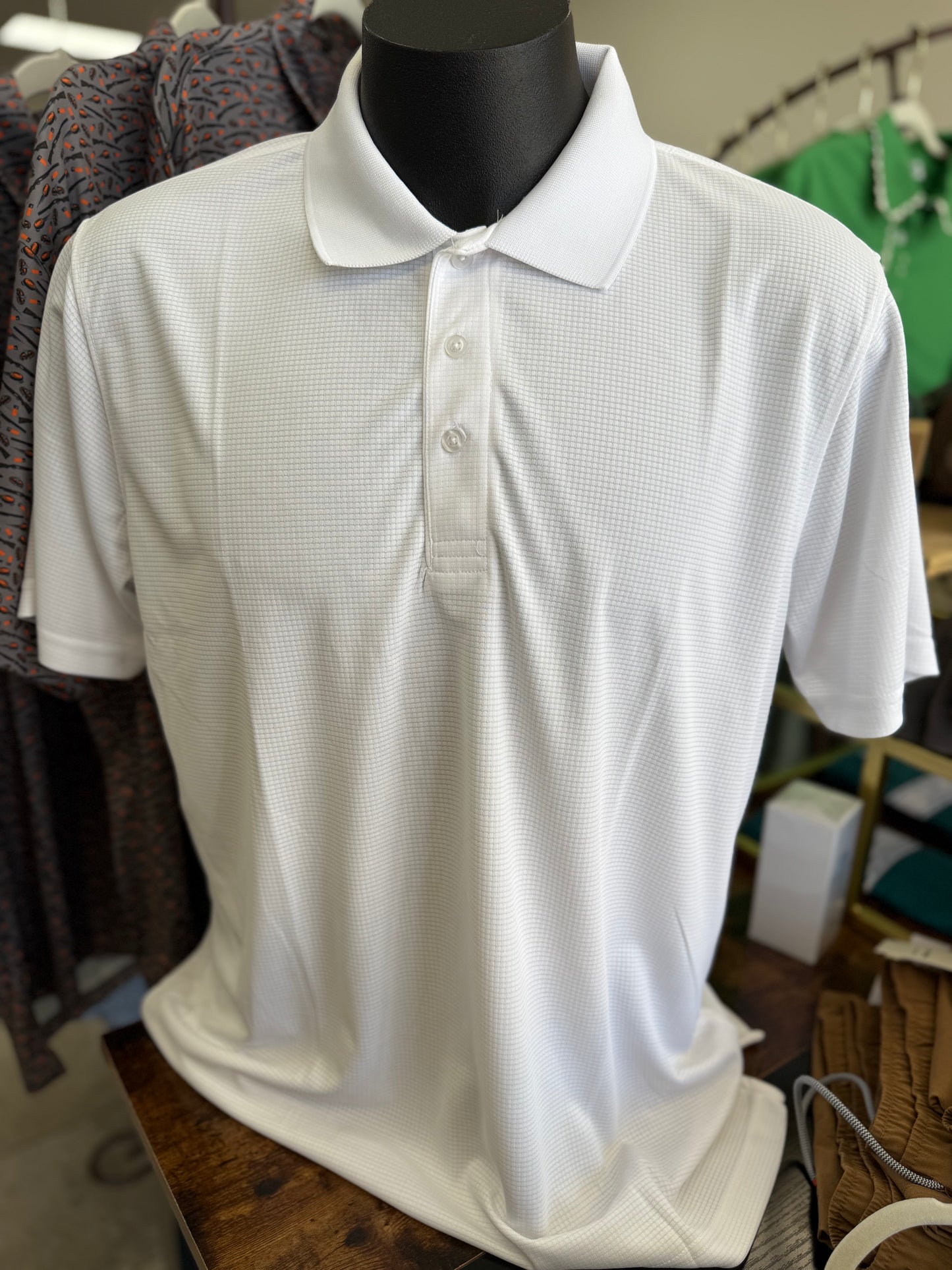 White Performance Polo