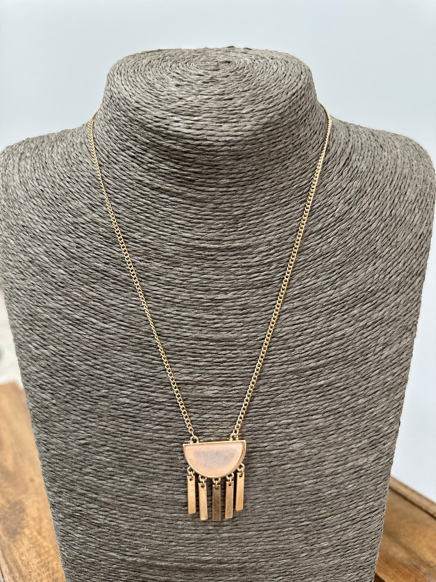 Half Circle Fringe Necklace