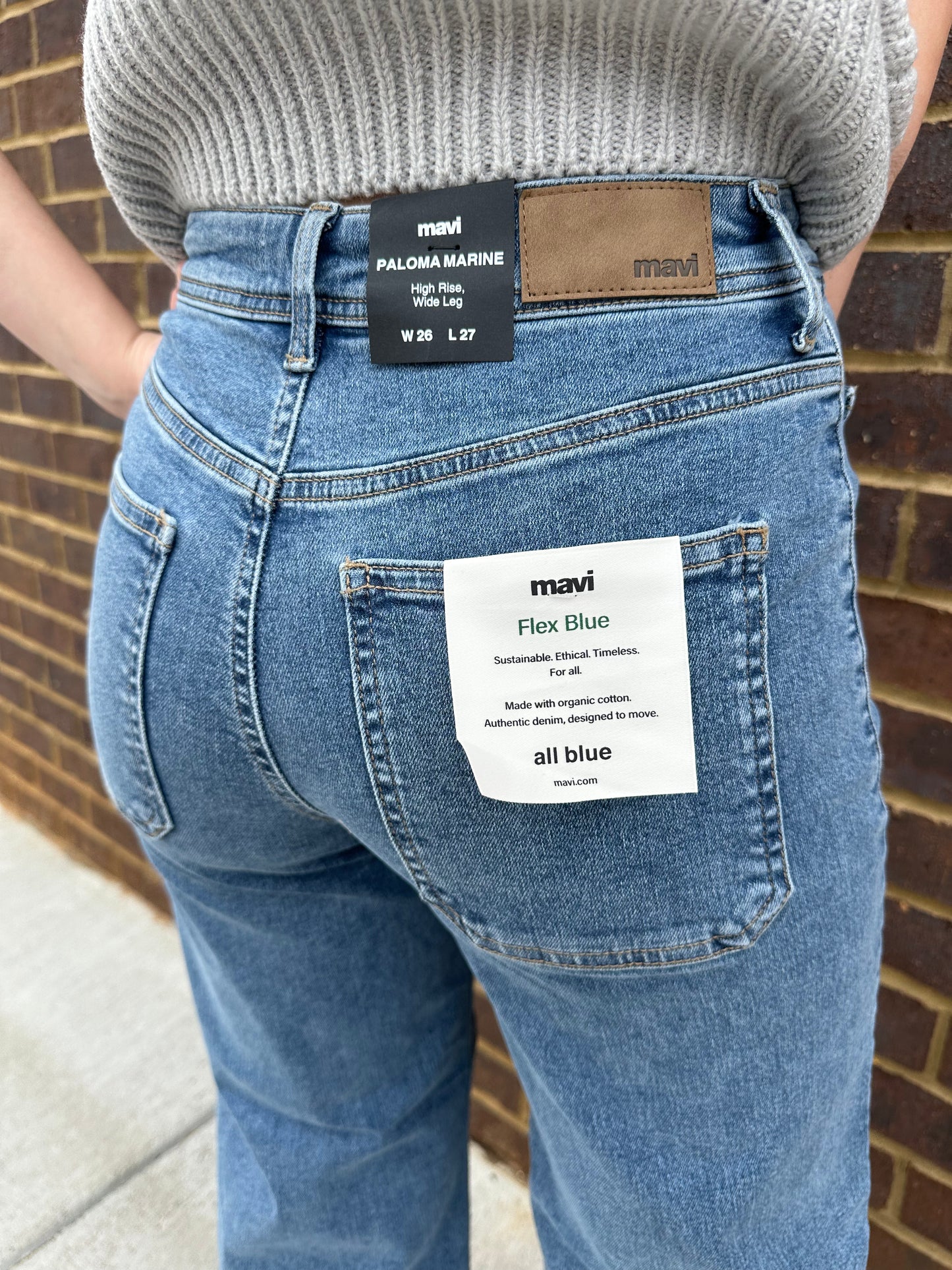 Paloma Mid Brushed Flex Blue Jeans
