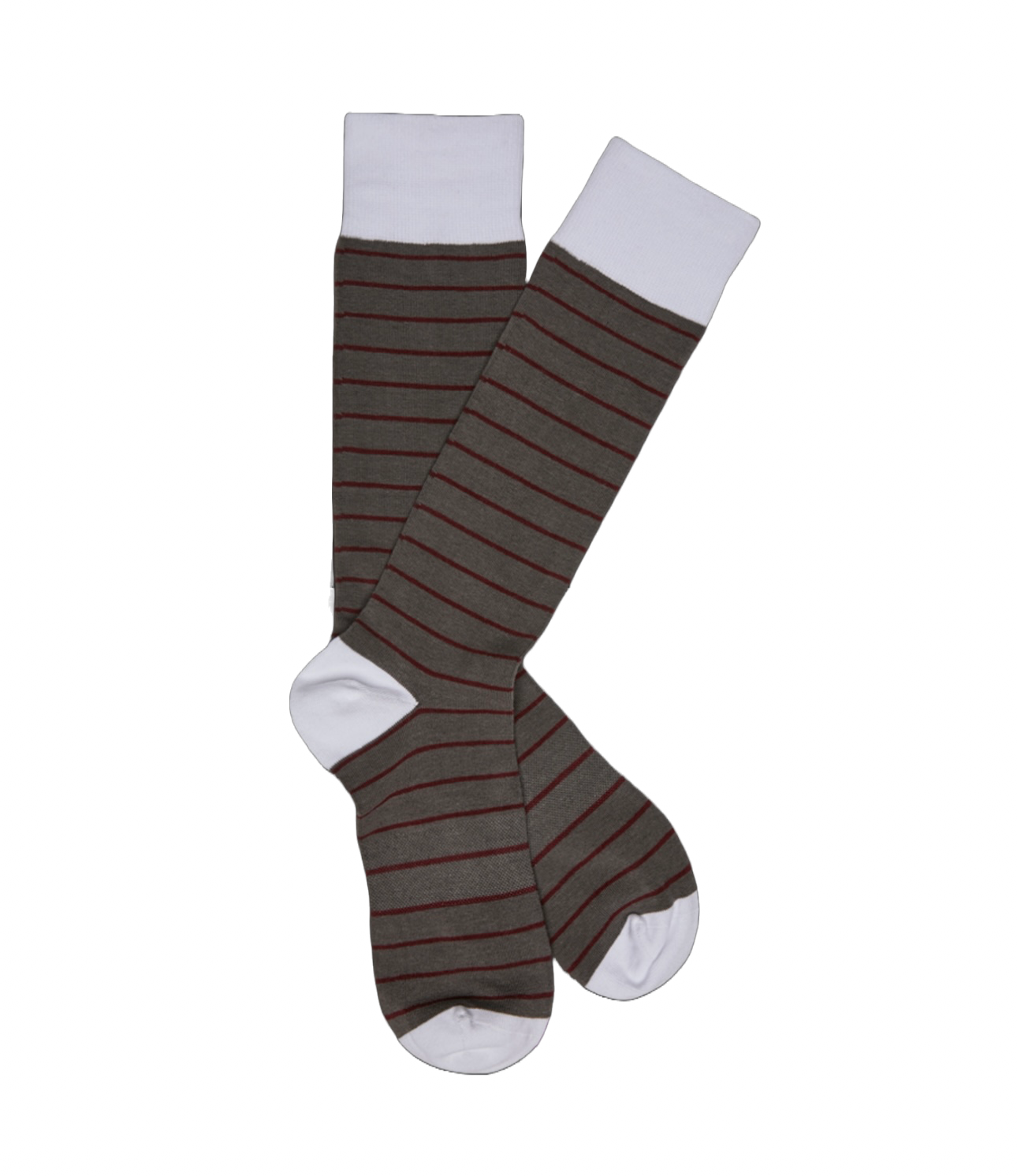 Maroon Wide Stripe Dress Sock