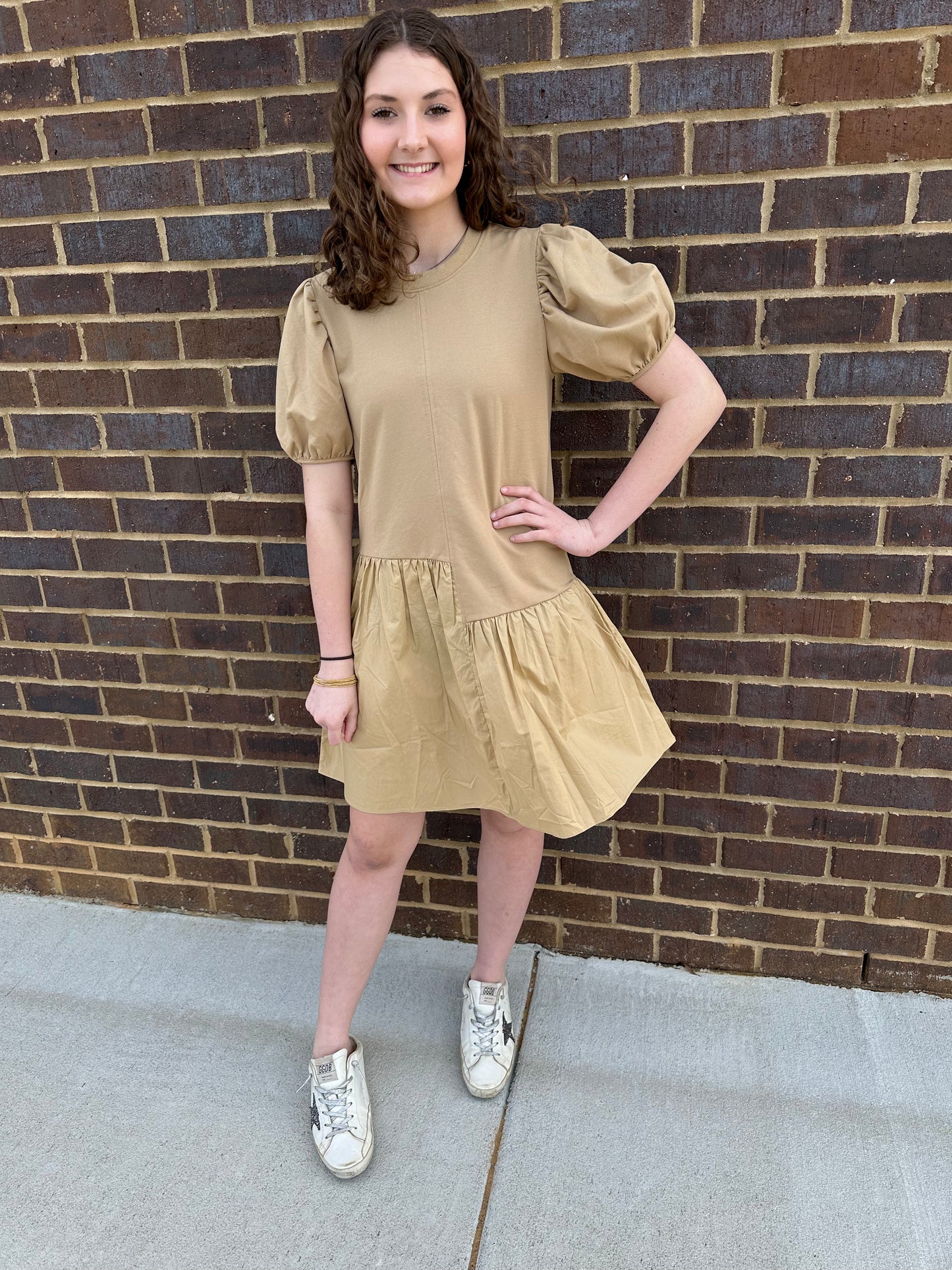 Knit Woven Mixed Dress