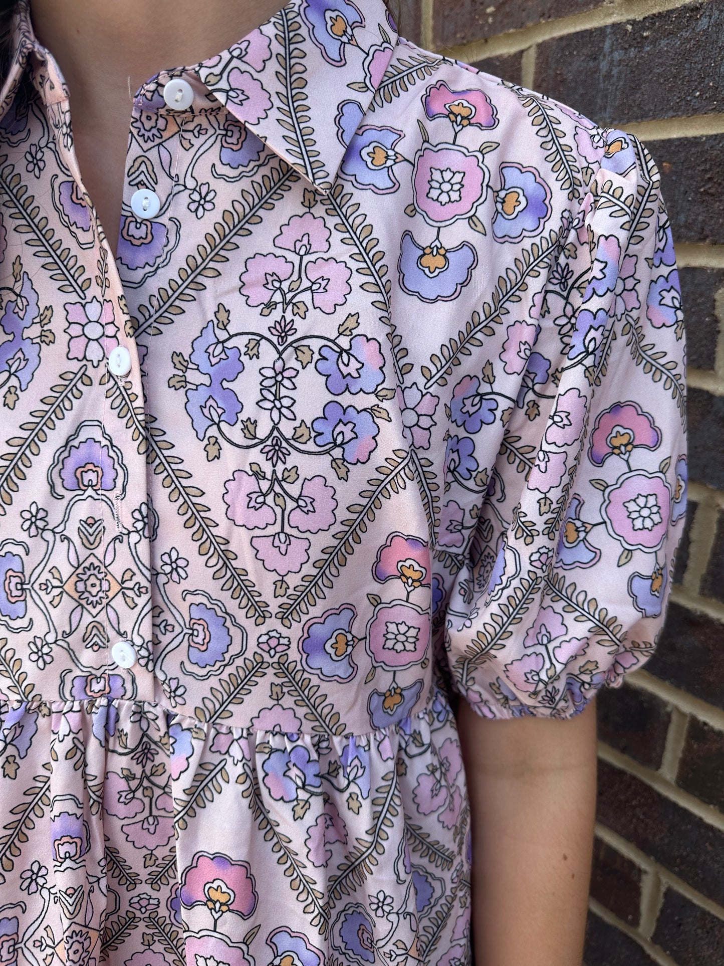 Purple Floral Hues Dress