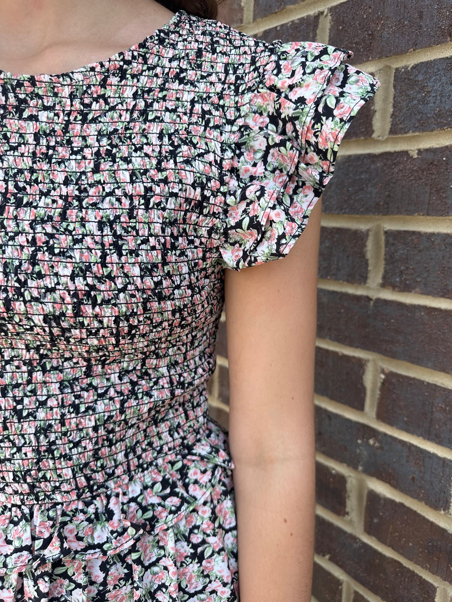 Floral Smocked Midi
