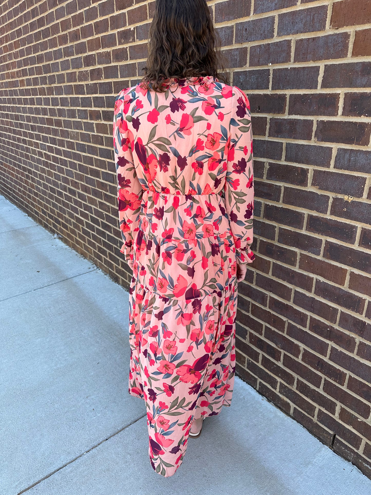 Pink Floral Maxi Dress