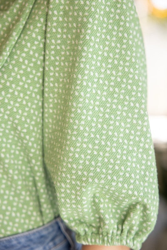 Green Detailed Top