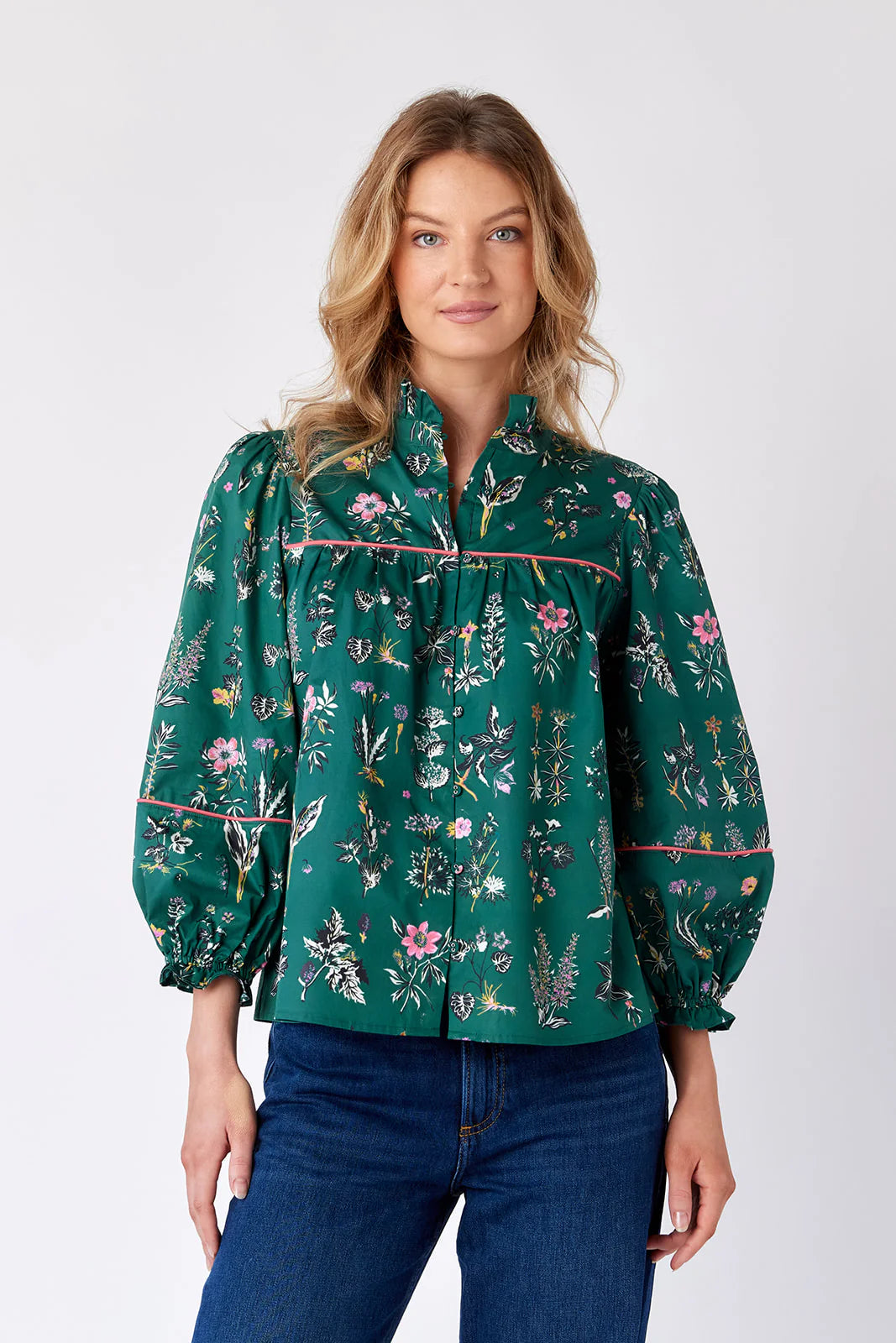 CROSBY Worth Blouse - Botany