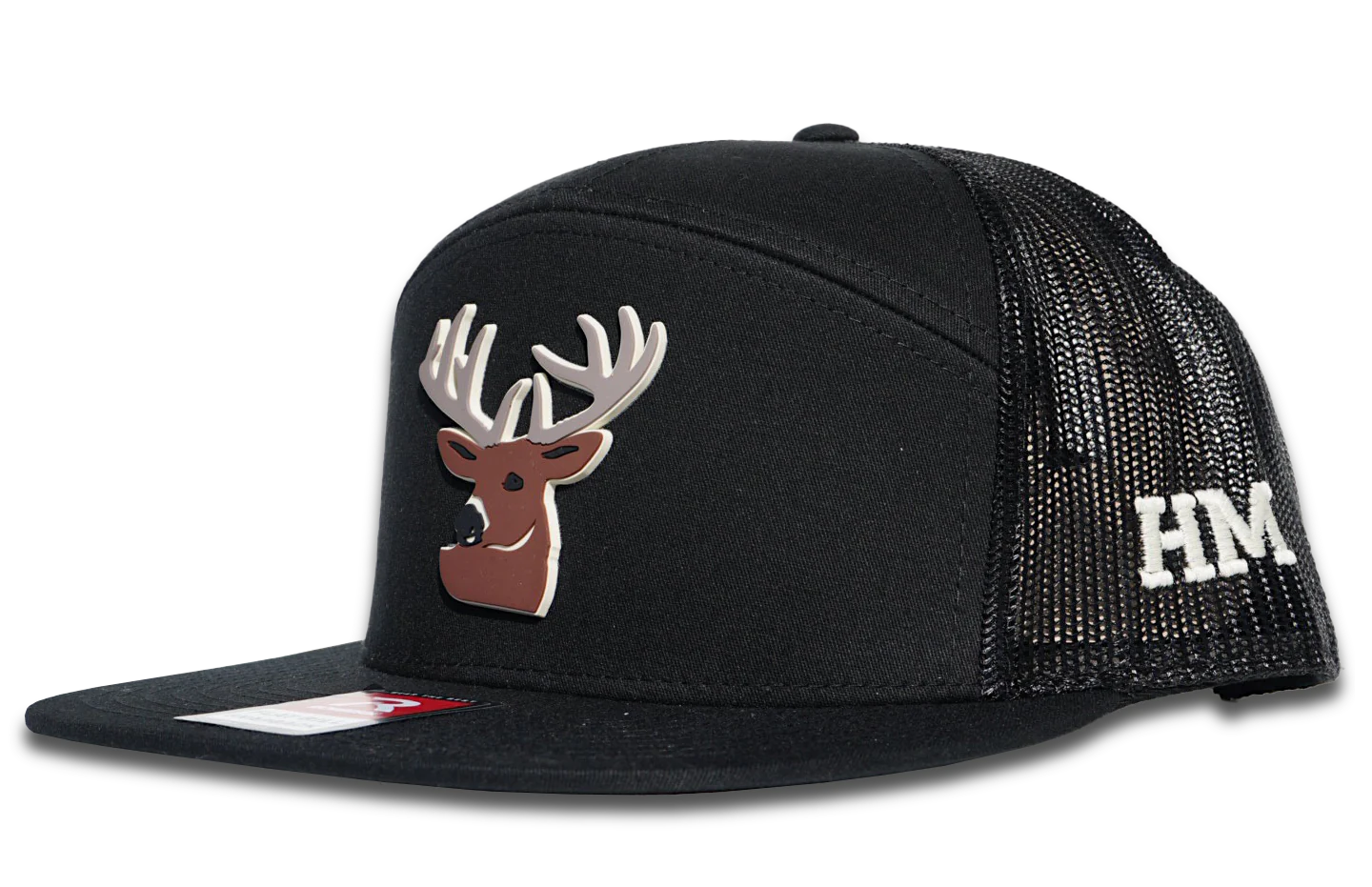 The Trophy Buck Black Out 7 Panel Hat