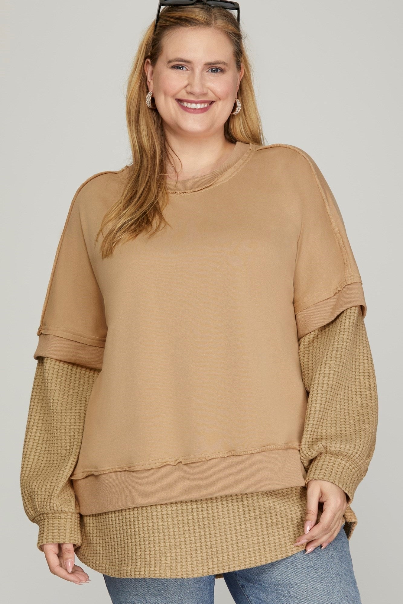 Contrast Sweatshirt Top