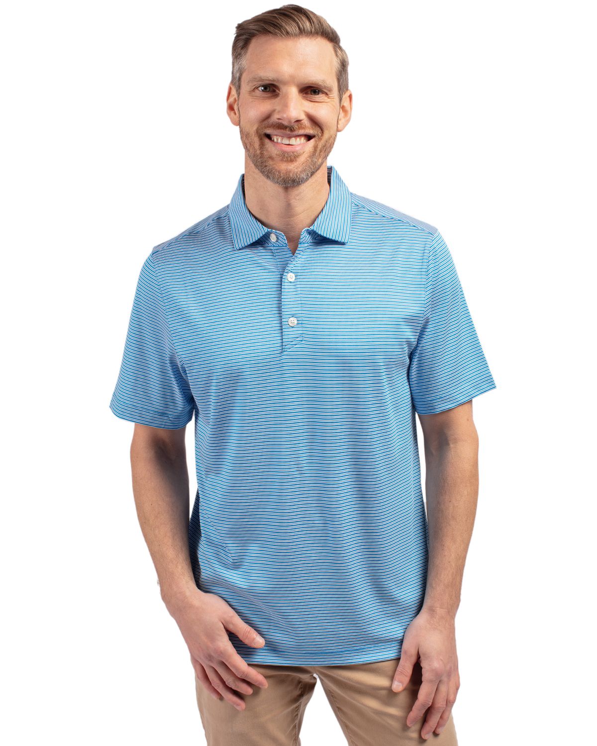 Blue Forge Double Stripe Polo