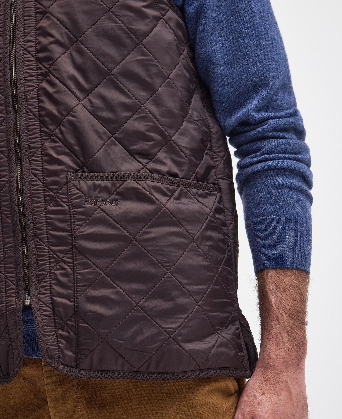 Barbour Polarquilt Zip-in Liner - Dark Brown