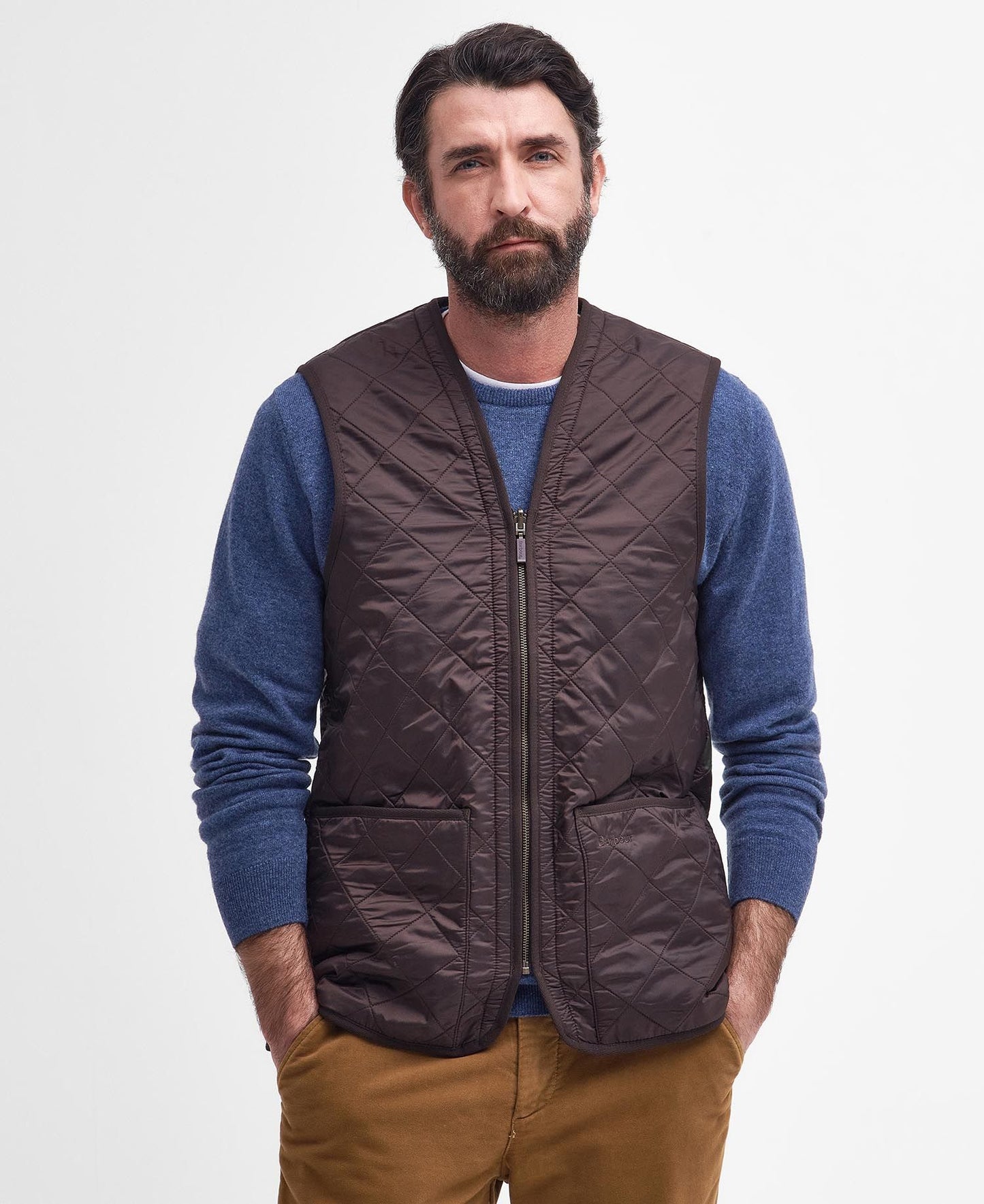 Barbour Polarquilt Zip-in Liner - Dark Brown