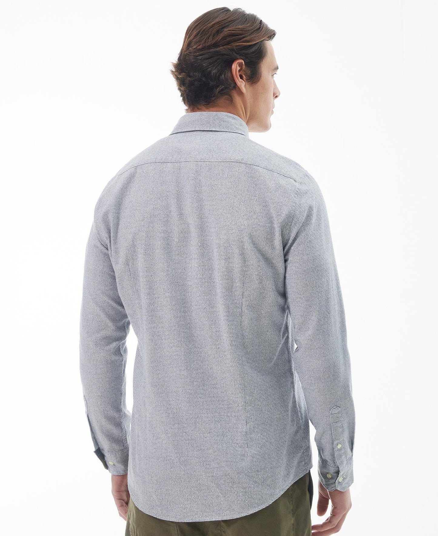 Turner Tailored Houndstooth Navy Button-up