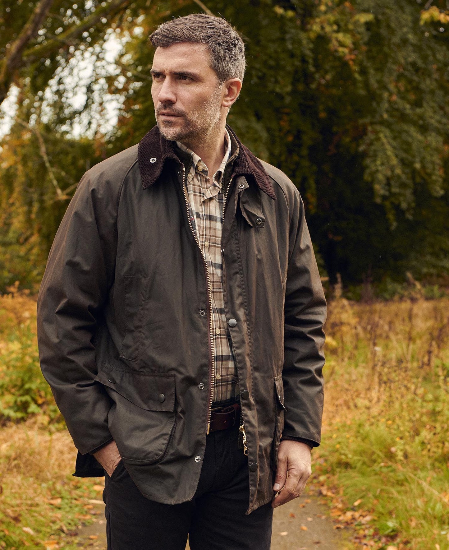 Barbour Beaufort Waxed Jacket - Rustic