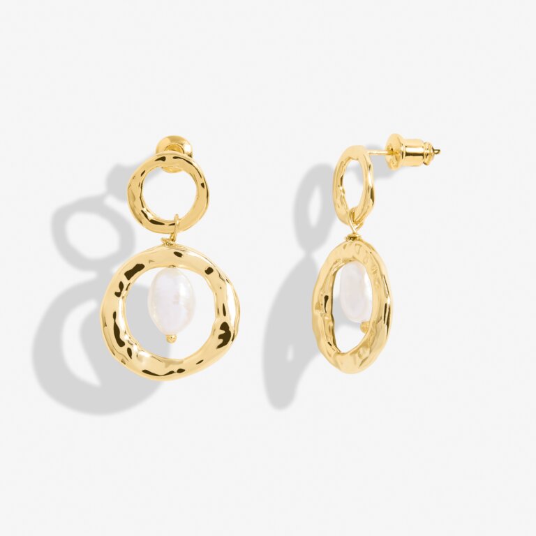 Solaria Baroque Pearl Double Hoop Earrings