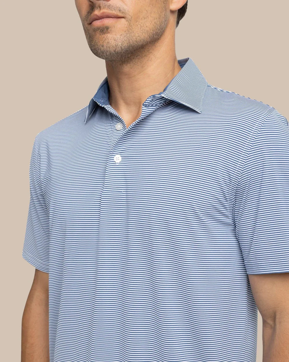 brrr°-eeze Meadowbrook Stripe Polo - Aged Denim