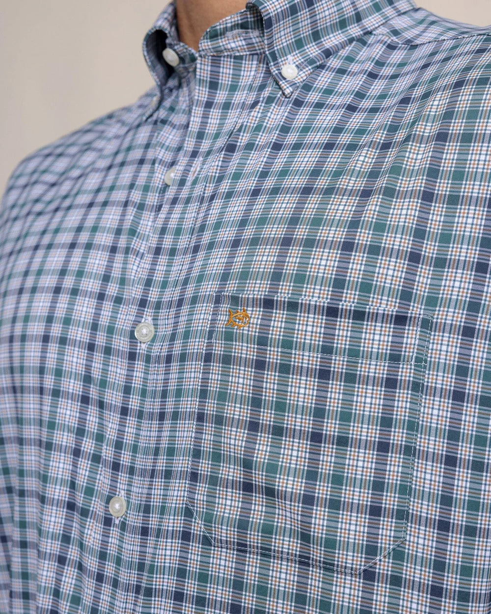Saltgrass Plaid Intercoastal LS Sport Shirt - Salt Meadow