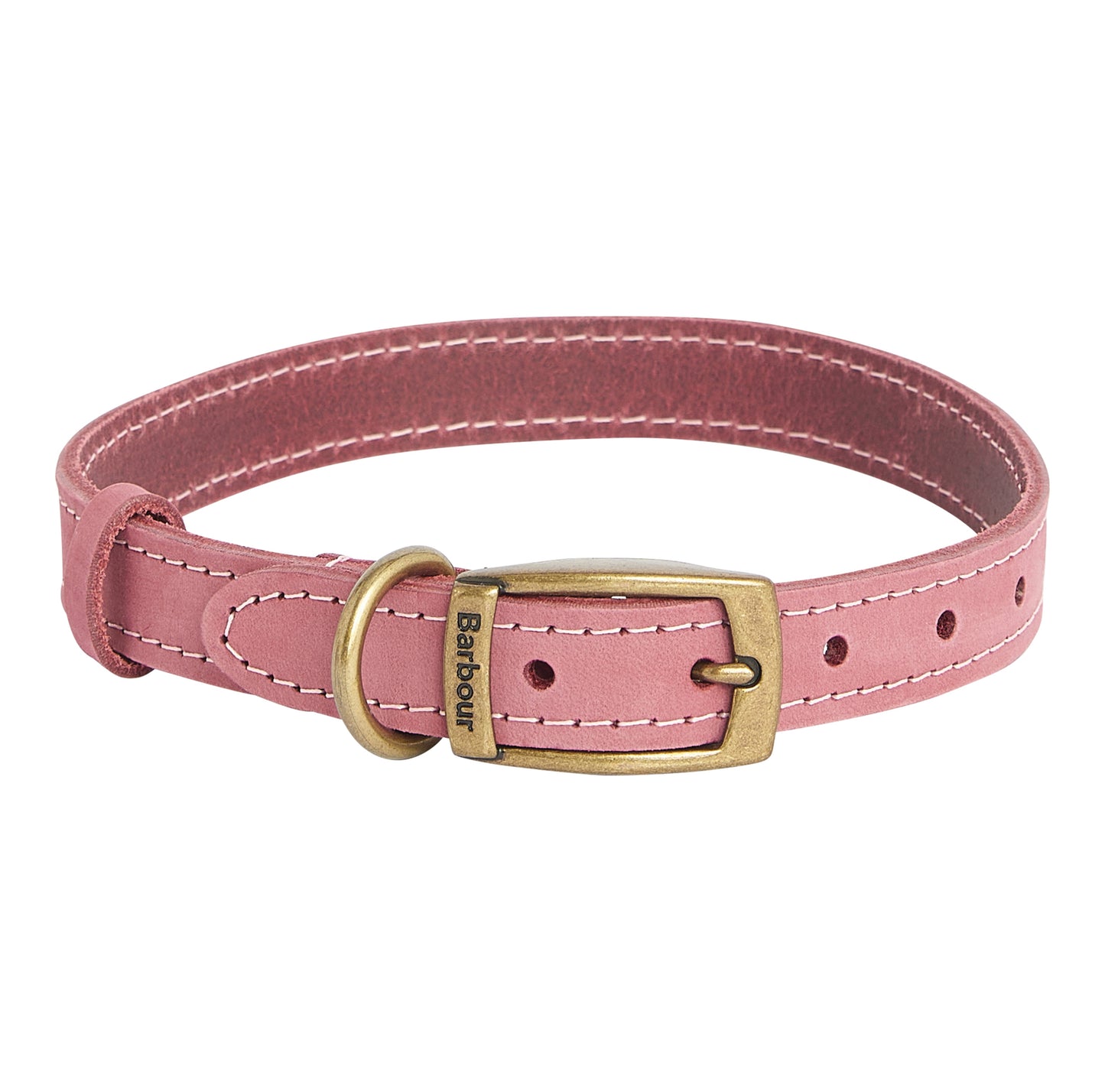 Barbour Pink Leather Dog Collar
