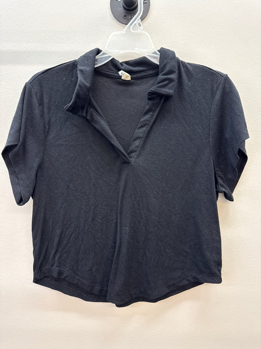 BL*0005 Black Ribbed Top - XL