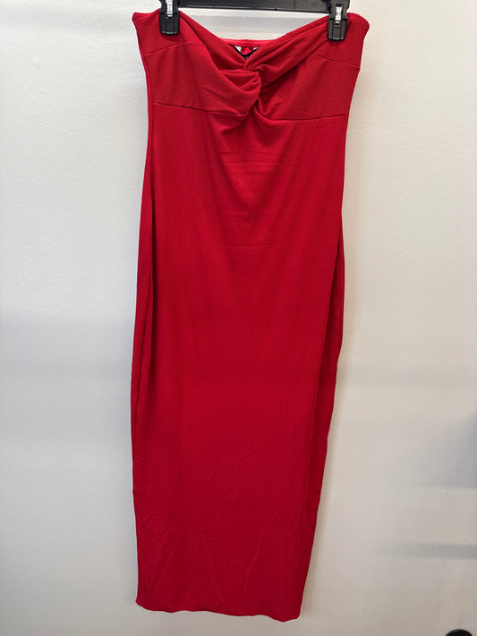 PK 0007 NWT Strapless Red Dress - Large