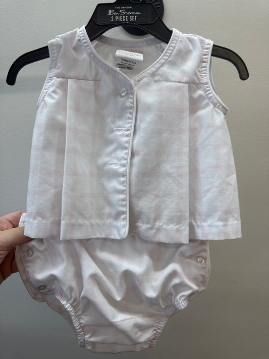 PK*0008 Lullaby Set Pink Gingham Diaper Set - 9 months