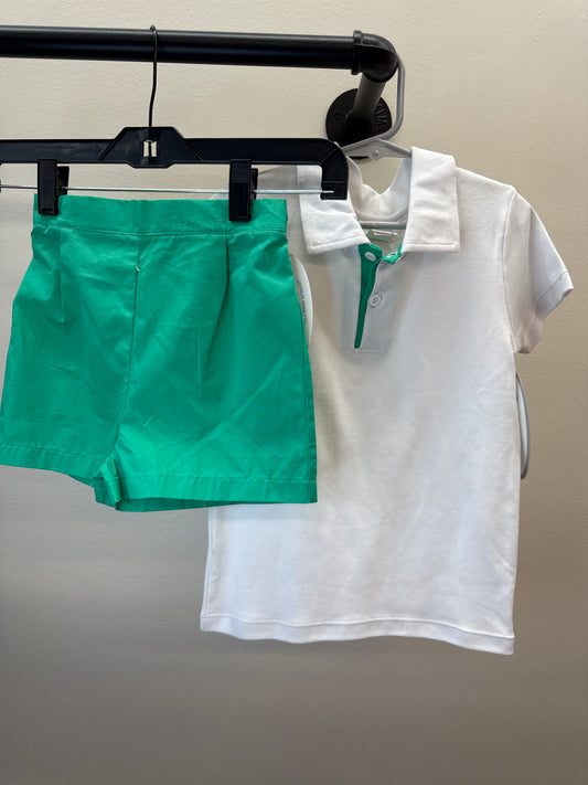 PK*0005 NWT Lullaby Set Polo & Green Short SET - kids 5