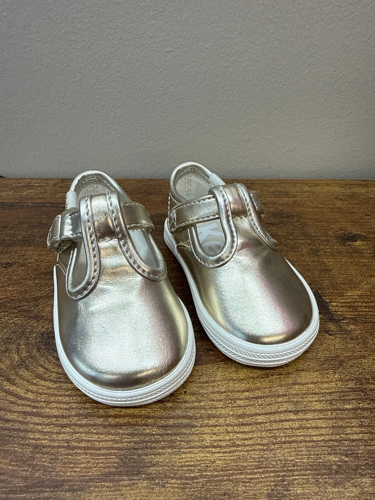 PK*0008 Keds Gold T-Strap Shoe- Infant 2
