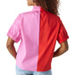 CROSBY Britt Top - Snapdragon Colorblock