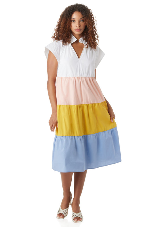 CROSBY Watts Dress - Spring Colorblock